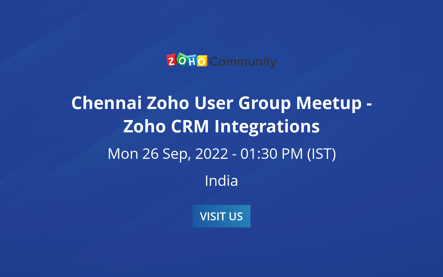 Chennai Zoho User Group Meetup Zoho CRM Integrations